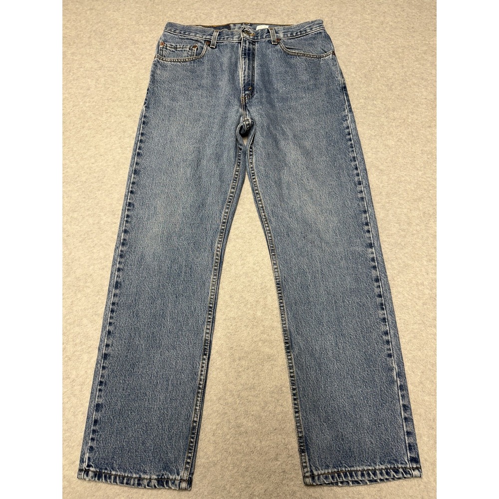 Vintage Levis 505 Jeans Mens 34x30 Blue Regular Straight Leg Denim Made USA